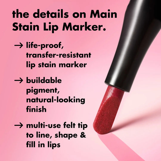 e.l.f Main Stain Lipliner Marker - Long-Lasting Lip Color Tool for Precise Lip Definition (Beauty &amp; Personal Care Makeup Accessory)