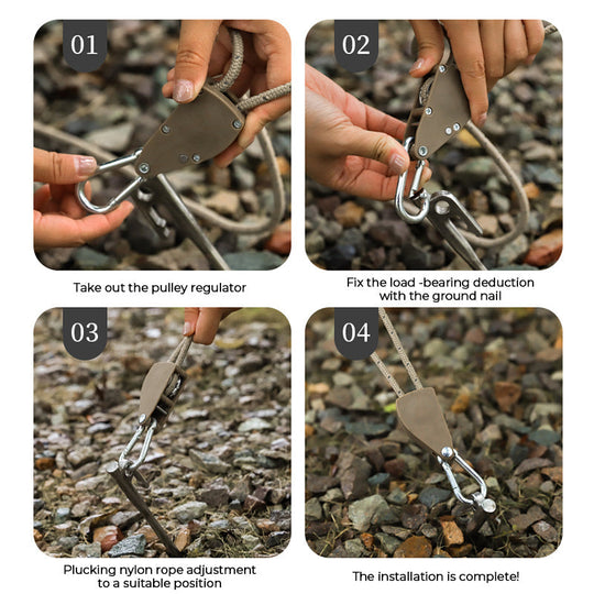 🪢Corde de camping portable et réglable🌳