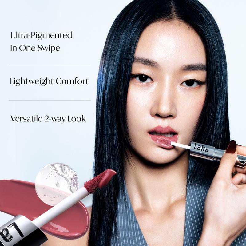 [Laka] Perfect Twin Lip — Dual-Ended Liquid Lipstick with Velvet Matte Color and Glossy Shine