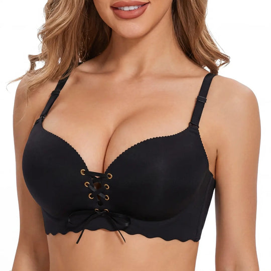 🚨 VIRAL COMFORT BRA 💕 Seamless Push-Up Support Bra ✨ Breathable, Wire-Free Lift &amp; Invisible Under Any Outfit 💖🔥