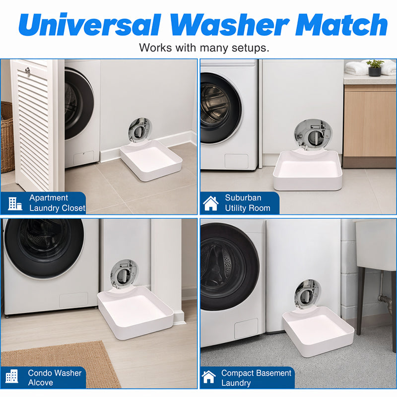 🔥 50% OFF TODAY! 🛠️ Universal Front-Load Washing Machine Drain Pan ✨ Heavy-Duty Leak Protection, Easy Installation &amp; Floor-Saving Design 💦🏡