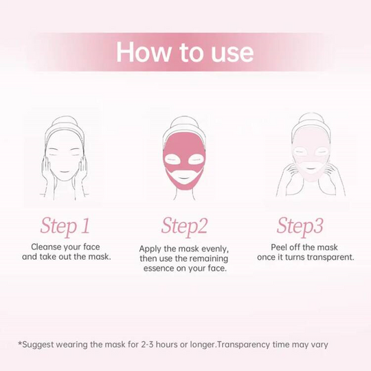 💖 4 PCS Pink Overnight Collagen Gel Mask ✨ Deep Overnight Hydration, Collagen Care &amp; Glass Skin Glow 🌙✨