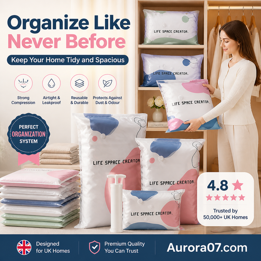 💐 BUY 2, GET 1 FREE!🧳No‑Pump Vacuum Storage Bags – Press &amp; seal, no pump needed. Saves 80% space, keeps clothes dry &amp; dust‑free. Perfect for bulky bedding &amp; off‑season gear. 🛏️🗄️