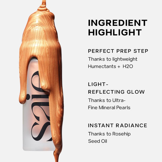 ✨ Glowy Super Gel – Hydrating Primer &amp; Glow Serum 💖 Vitamin C, Squalane &amp; Instant Glass Skin Radiance 🌟