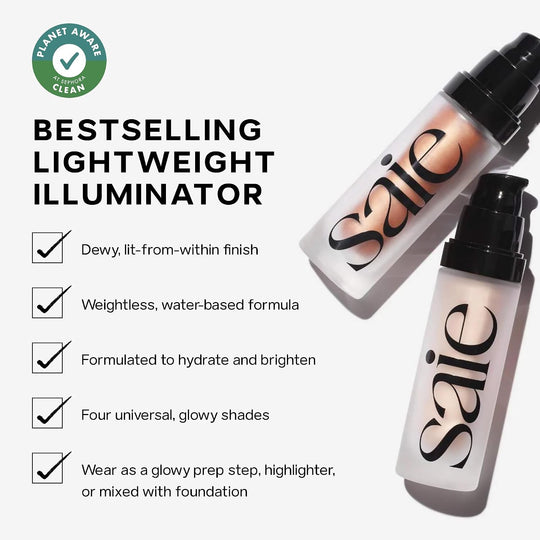 ✨ Glowy Super Gel – Hydrating Primer &amp; Glow Serum 💖 Vitamin C, Squalane &amp; Instant Glass Skin Radiance 🌟