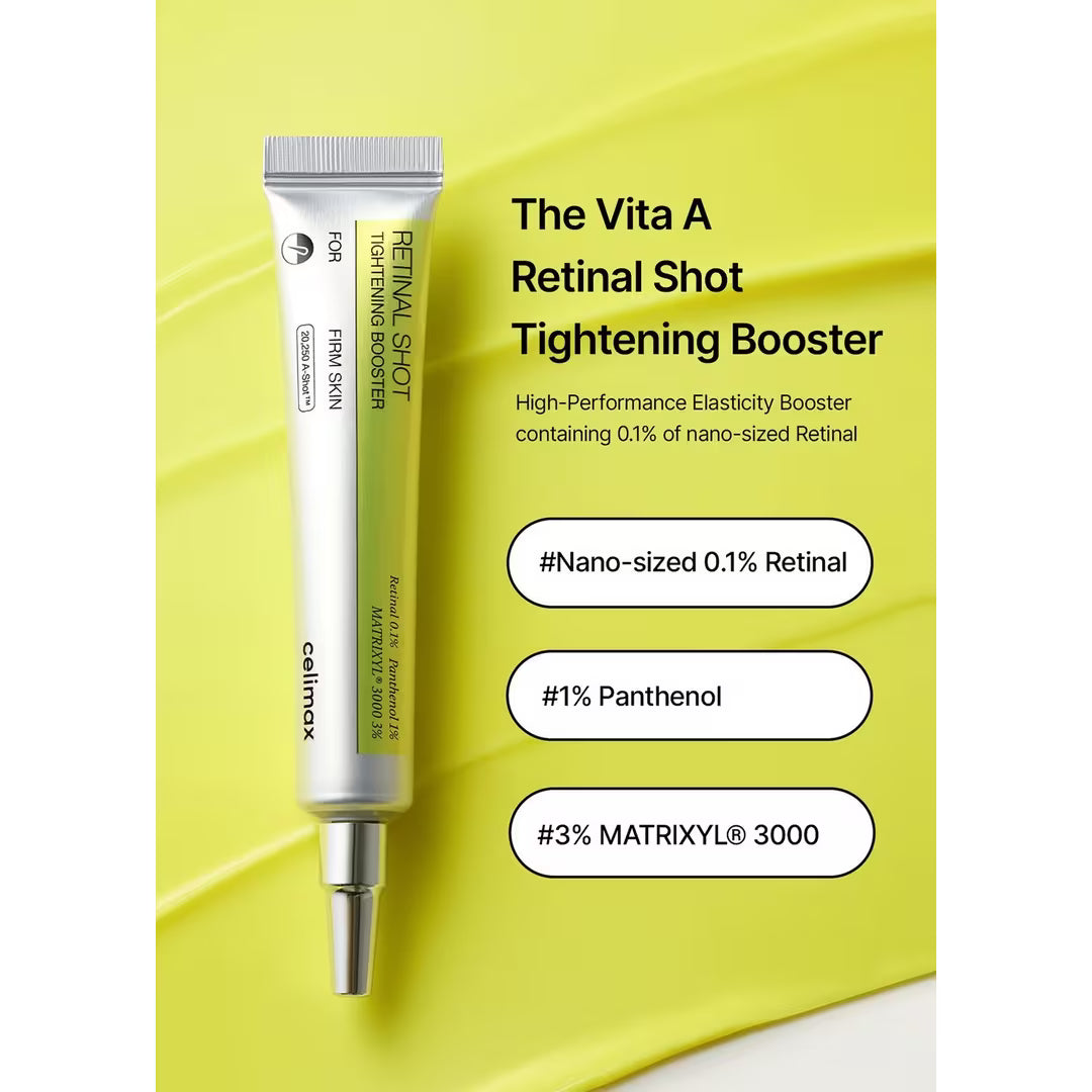 The Vita A Retinal Shot Tightening Booster | with Retinal, Matryxyl, Pore Minimizer, Wrinkles &amp; Fine Lines, Firmer Skin, 15ml, Retinol Skincare
