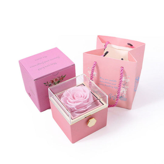 Eternal Rose Box - W/Engraved Necklace &amp; Artificial Rose