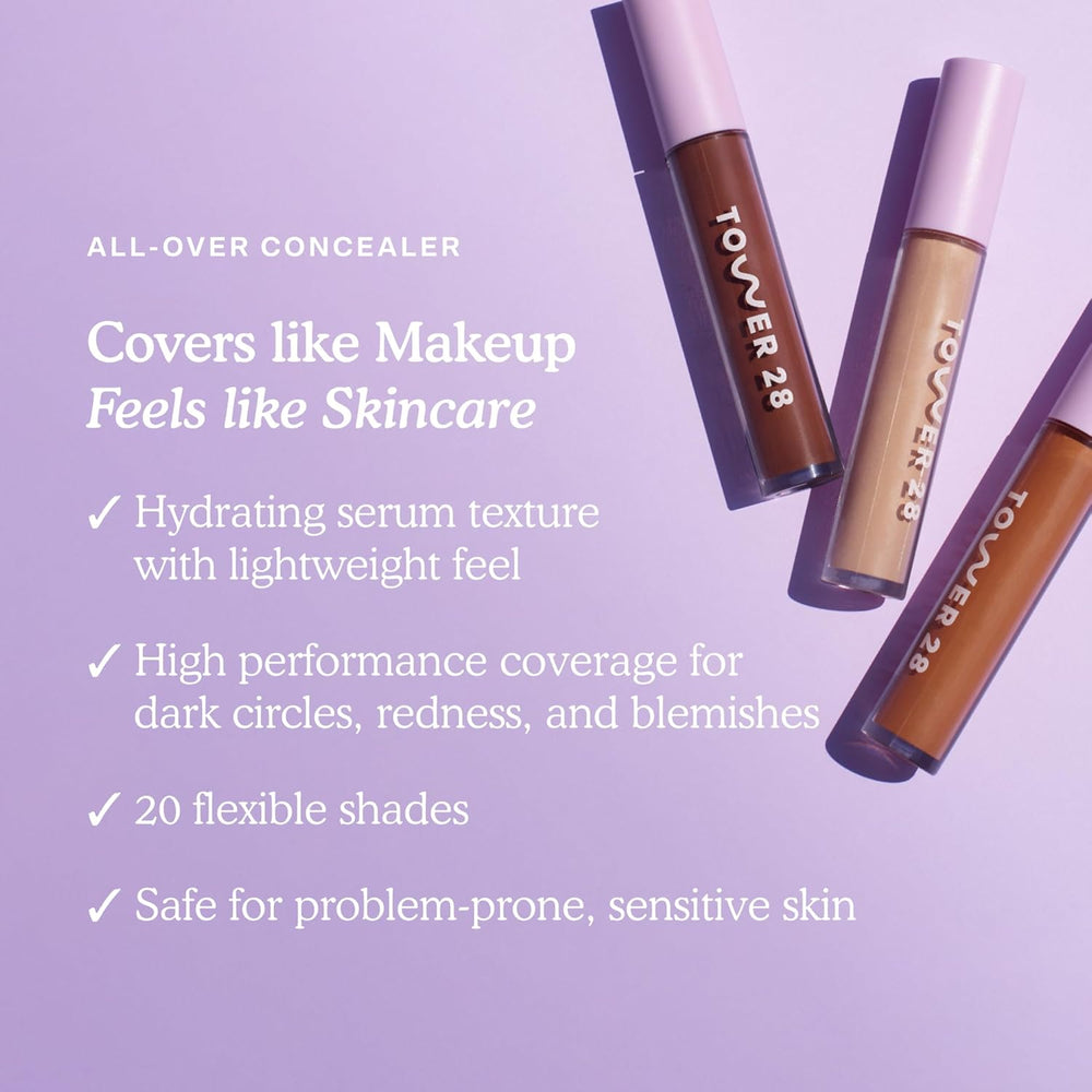 🔥 50% OFF TODAY! ✨ Hydrating Serum Concealer 💖 Medium-Full Coverage, Brightens Under Eyes & Smooths Fine Lines