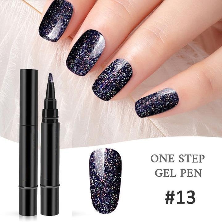 📢📢Limited Time Buy 1 Get 1 Free Only: £9.99‼️💅One Step Nail Gel Pen 🎁Free Gift -Mini Portable UV Nail Lamp✨