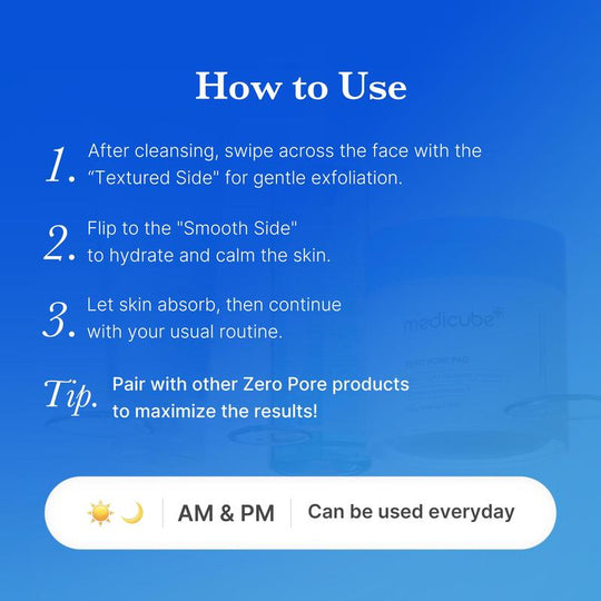 [medicube Official] Zero Pore Pads (AHA + BHA) | Toner Pads for Smoother Skin