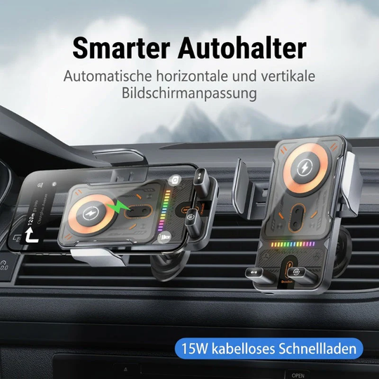 🚗📱 2-in-1 Car Phone Holder &amp; Wireless Charger – 360° Rotation, Strong Grip &amp; Fast Charging 🔋