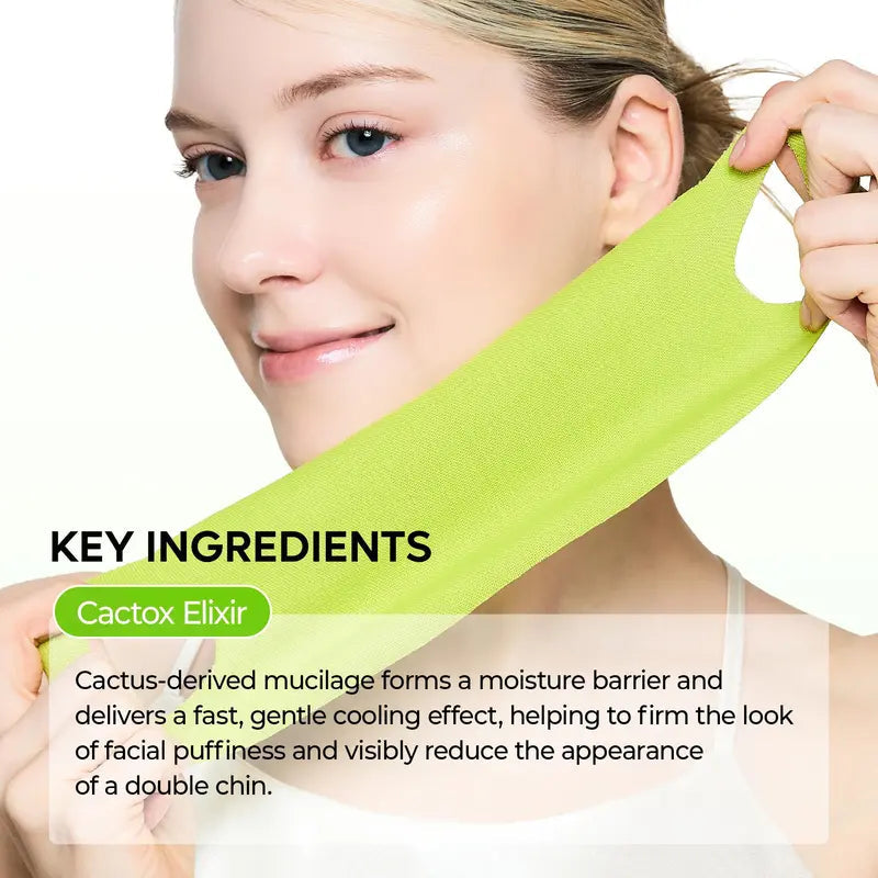 CACTOX V-LIFTING MEWING BAND with Cactus Cooling Reduce Puffiness &amp; Pore Tightening for Visible Pore Care Skin Repair