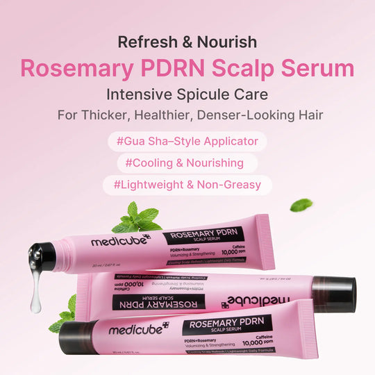 [medicube]Rosemary PDRN Spicule Scalp Serum (20ml) | Dry&amp;Oily,Flaky-lookingScalp1 KoreaHairCare,FreefromParabens,Silicones, Sulfates