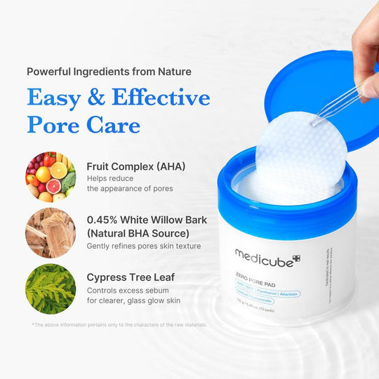 [medicube Official] Zero Pore Pads (AHA + BHA) | Toner Pads for Smoother Skin