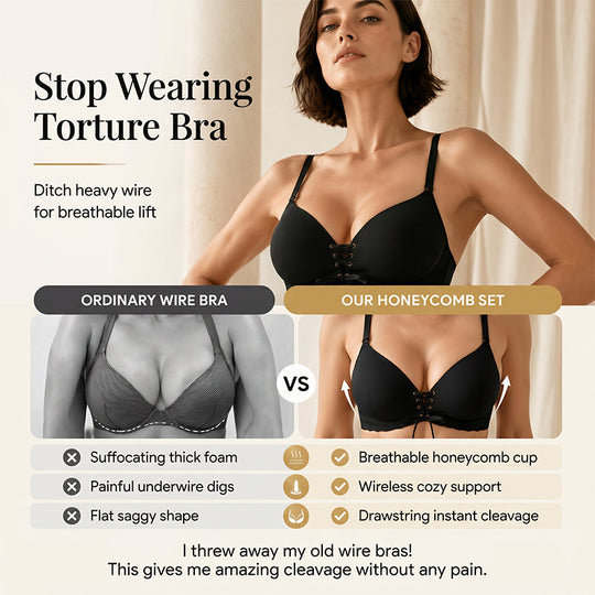 🚨 VIRAL COMFORT BRA 💕 Seamless Push-Up Support Bra ✨ Breathable, Wire-Free Lift &amp; Invisible Under Any Outfit 💖🔥