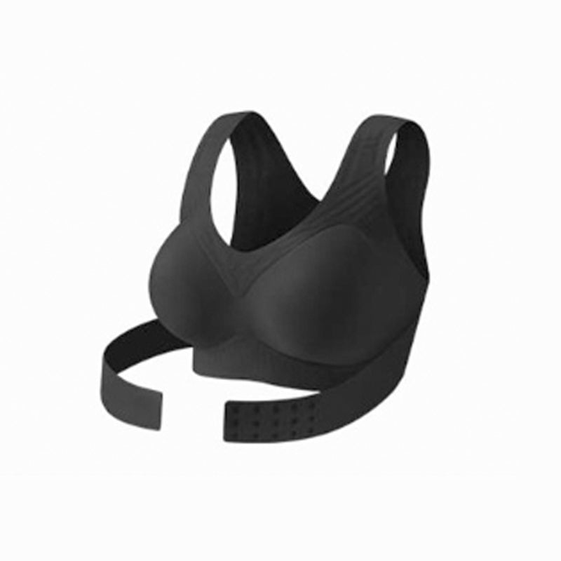 【Postural correction】Women’s Beige Wireless Bra, Soft Breathable Non-removable Moulded Cups, Yoga Fitness Sportswear for Gym &amp; Daily Training