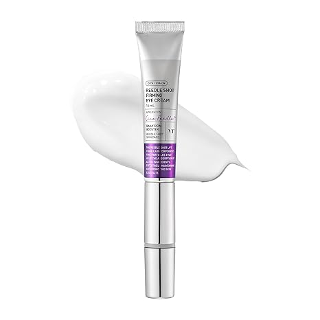 VT COSMETICS Reedle Shot Firming Eye Cream, Vibrating Eye Applicator for Puffy Eyes, Dark Circles &amp; Under Eye Bags, Firming &amp; Wrinkle Care with Peptides &amp; Hyaluronic Acid, Korean Skincare, 0.51 fl oz