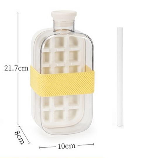 ❄️2-in-1 Ice Cube Maker Water Bottle Built-In Ice Tray, Food-Grade Silicone, Bpa-Free. Make Ice &amp; Store Water In One Bottle – Ideal For Gym, Office &amp; Travel! 🏋️‍♂️💼✈️