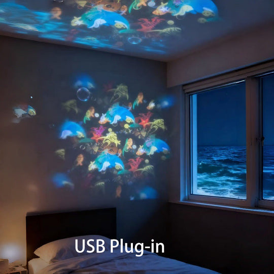 🥳2026 HOT SALE🥳💞80K+ SOLD!🌊 Ocean Wave Projector Light – Dynamic Rotating Aurora, Adjustable Brightness, Rechargeable – with/without Bluetooth Speaker – Bedroom Decor, Night Light, Gift for Kids &amp; Adults Regular price