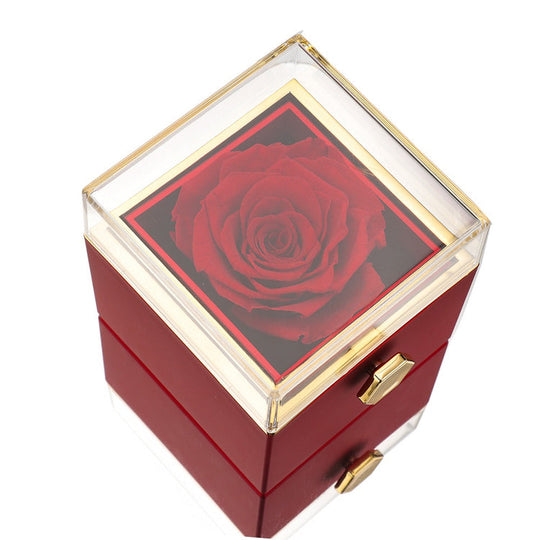Eternal Rose Box - W/Engraved Necklace &amp; Artificial Rose
