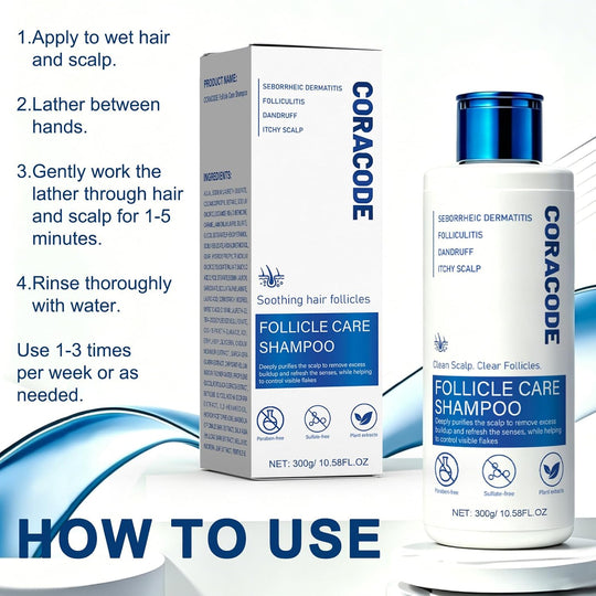 Folliculitis Shampoo for Itchy, Flaky Scalp - Purifying Formula for a Soothed, Balanced Scalp &amp; Oily Scalp Care, Men &amp; Women, 10.58 Fl Oz (1)