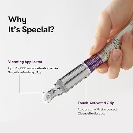 VT COSMETICS Reedle Shot Firming Eye Cream, Vibrating Eye Applicator for Puffy Eyes, Dark Circles &amp; Under Eye Bags, Firming &amp; Wrinkle Care with Peptides &amp; Hyaluronic Acid, Korean Skincare, 0.51 fl oz