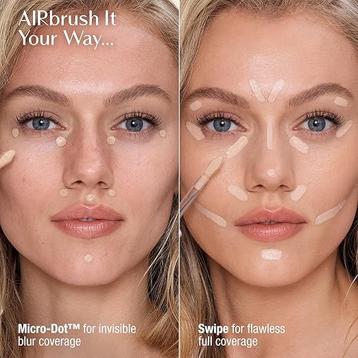 Charlotte Tilbury AIRbrush Flawless Blur Concealer - Longwear Concealer til mørke rande, pletter, rødme &amp; Mere - Fugtgivende, krølletikker &amp; Fuld dækning med en naturlig mat finish