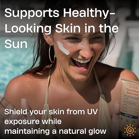 Sky and Sol Mineral Sunscreen SPF 50 | With Grass-Fed Tallow &amp; Zinc Oxide | Non-Greasy Formula for Face &amp; Body | Made Without Reef-Harming UV Filters | 3 oz (85 g)