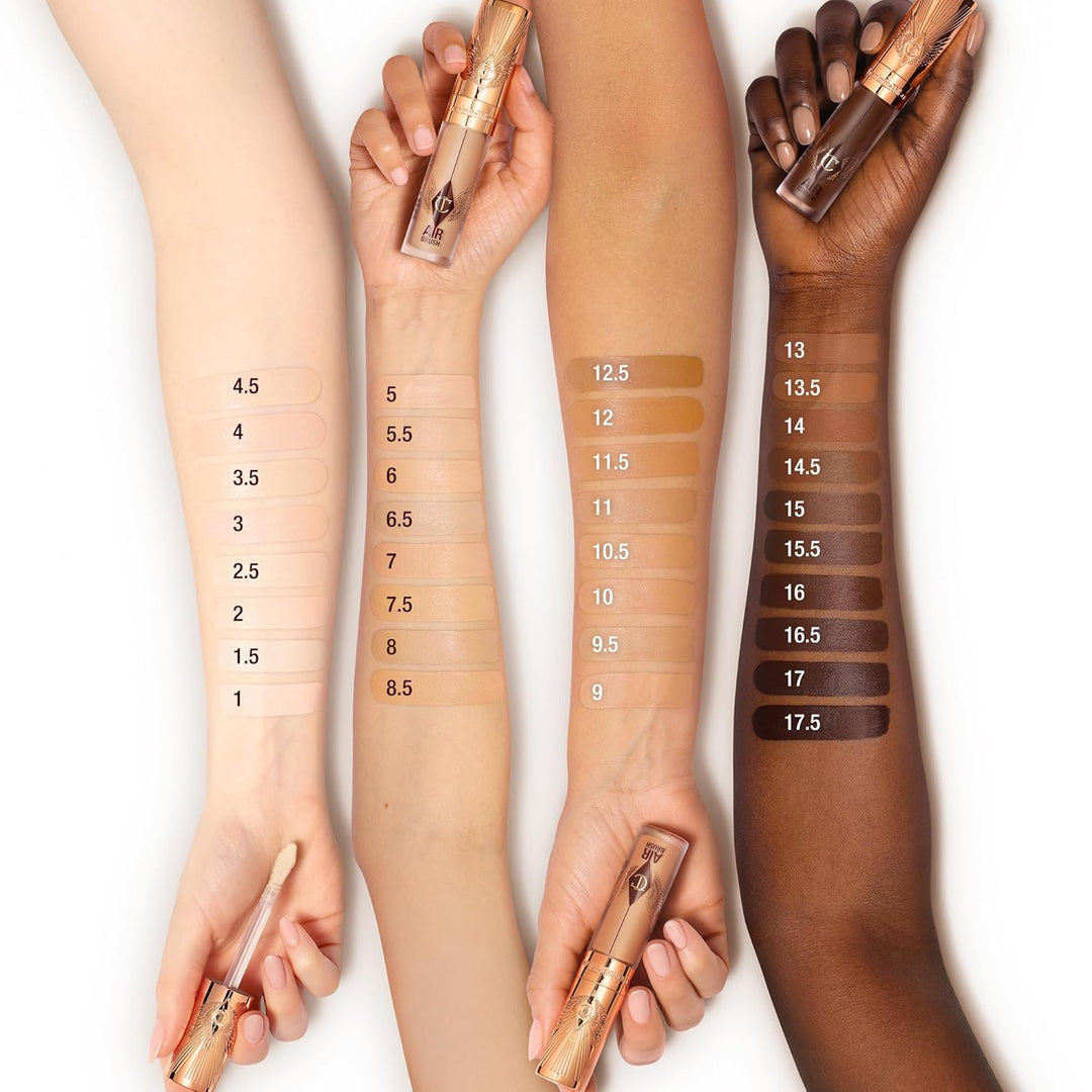 Charlotte Tilbury AIRbrush Flawless Blur Concealer - Longwear Concealer til mørke rande, pletter, rødme &amp; Mere - Fugtgivende, krølletikker &amp; Fuld dækning med en naturlig mat finish
