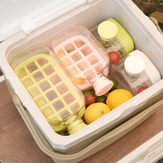 ❄️2-in-1 Ice Cube Maker Water Bottle Built-In Ice Tray, Food-Grade Silicone, Bpa-Free. Make Ice &amp; Store Water In One Bottle – Ideal For Gym, Office &amp; Travel! 🏋️‍♂️💼✈️