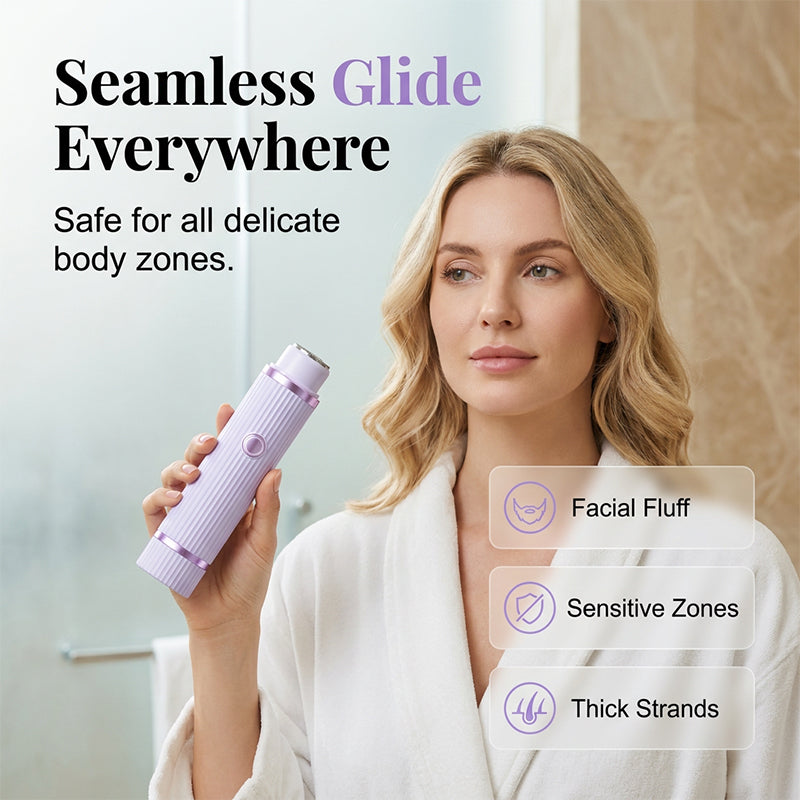 ✨ Gentle Precision Bikini Trimmer – 💖 Painless Pubic Hair Trimmer, 💦 Waterproof &amp; 🔋 Rechargeable Body Groomer for Sensitive Areas