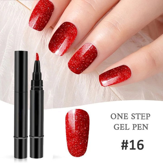 📢📢Limited Time Buy 1 Get 1 Free Only: £9.99‼️💅One Step Nail Gel Pen 🎁Free Gift -Mini Portable UV Nail Lamp✨