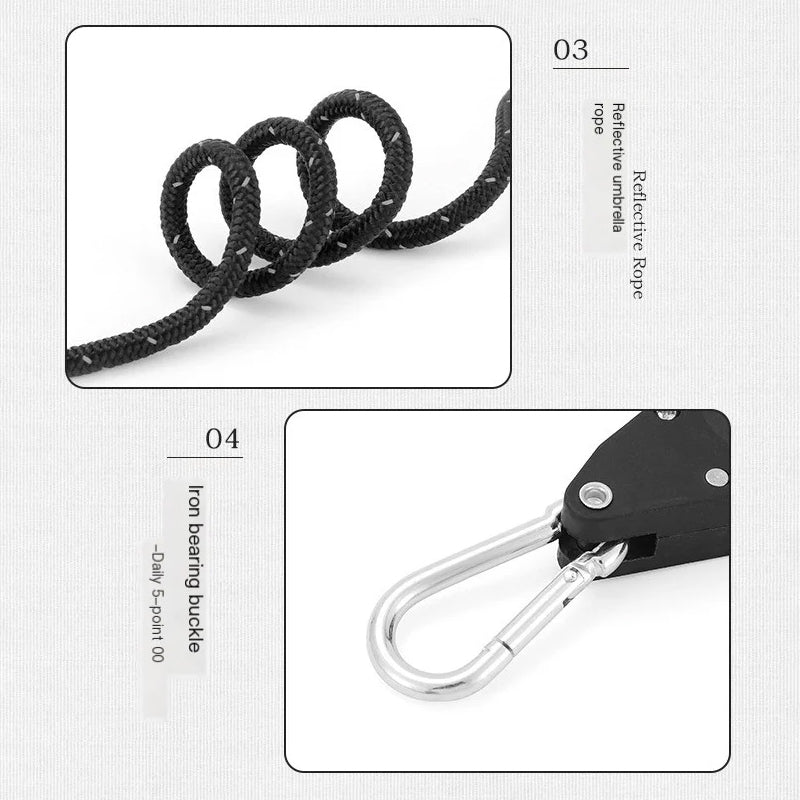 🪢Corde de camping portable et réglable🌳