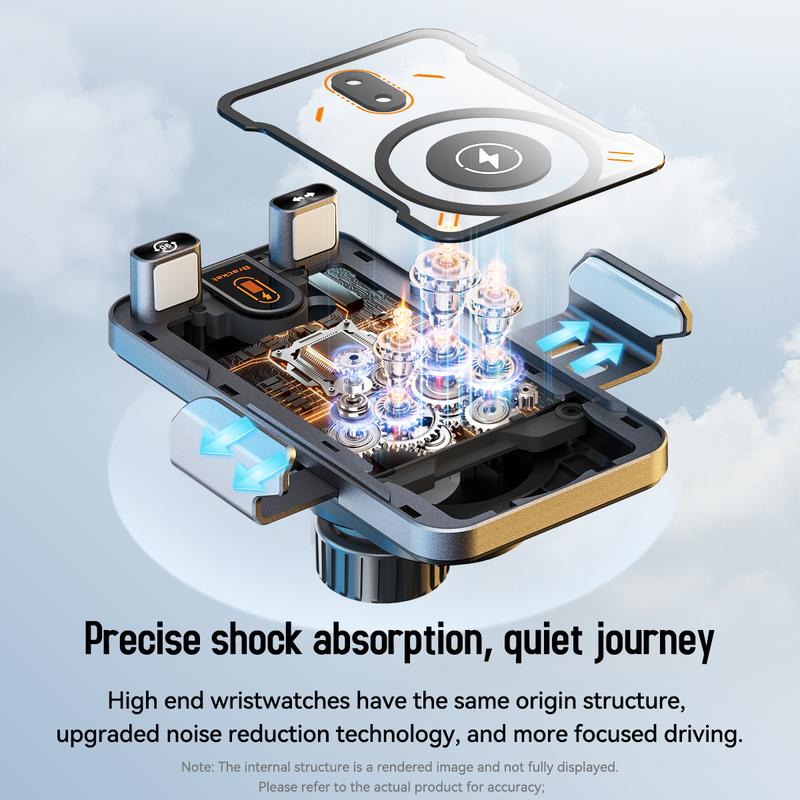 🚗📱 2-in-1 Car Phone Holder &amp; Wireless Charger – 360° Rotation, Strong Grip &amp; Fast Charging 🔋