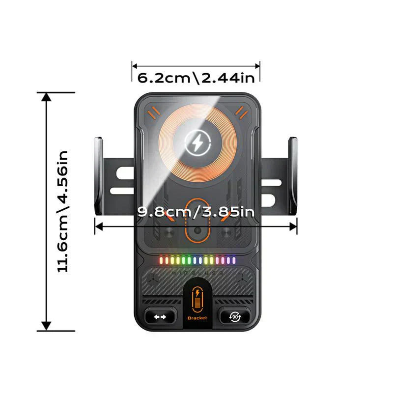 🚗📱 2-in-1 Car Phone Holder &amp; Wireless Charger – 360° Rotation, Strong Grip &amp; Fast Charging 🔋