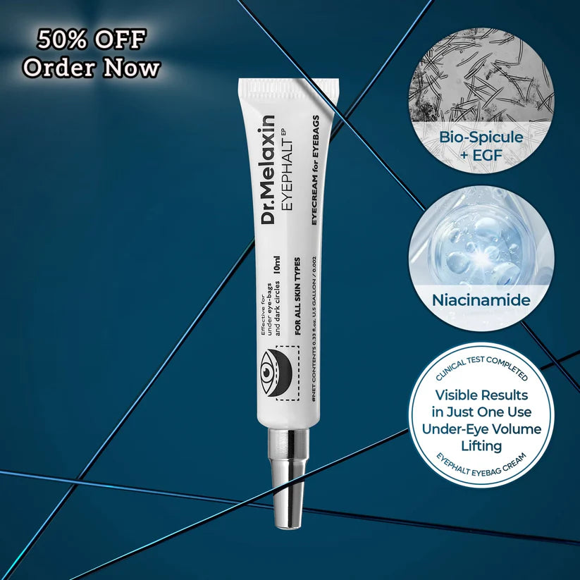 [Dr.Melaxin Crème contour des yeux Eyephalt (Officiel) | Atténue les poches, les cernes et les rides | Soin contour des yeux | EGF anti-âge, niacinamide &amp;  Céramide, 0,33 fl.oz