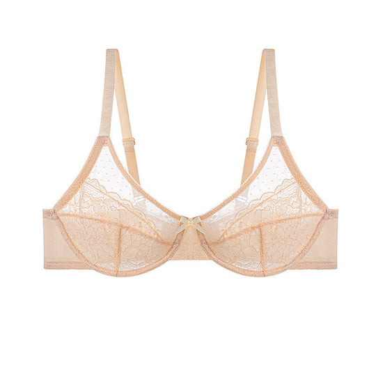 💜Enchante Blomsterblonder Plus Size Bøjle-BH Uforet Upolstret Minimizer Fulddækkende BH Dametøj Komfortabel Åndbar Mesh-Skål