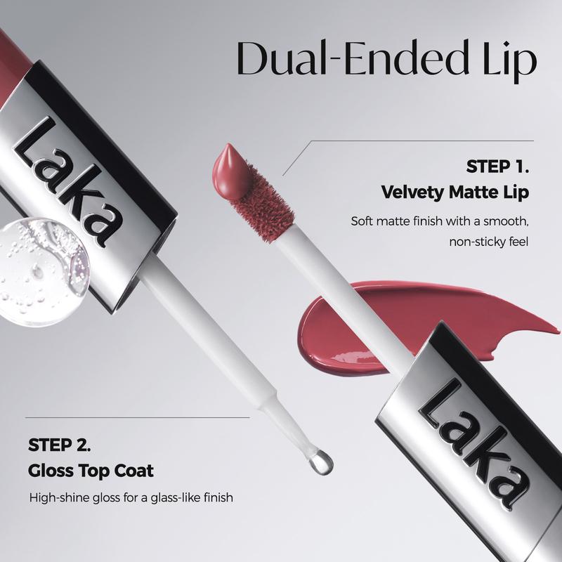 [Laka] Perfect Twin Lip — Dual-Ended Liquid Lipstick with Velvet Matte Color and Glossy Shine