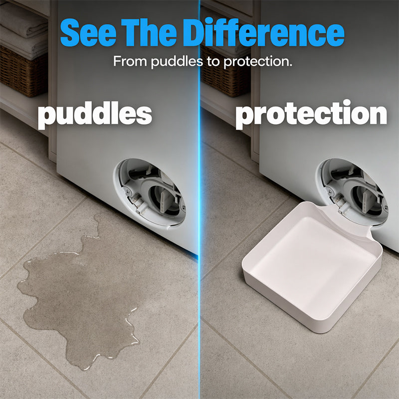 🔥 50% OFF TODAY! 🛠️ Universal Front-Load Washing Machine Drain Pan ✨ Heavy-Duty Leak Protection, Easy Installation &amp; Floor-Saving Design 💦🏡