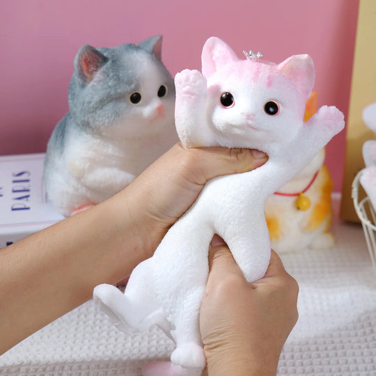 🎁 BUY 2 GET 1 FREE! 🐱 Soft &amp; Cuddly Cat – Stress-Relief Squeezable Toy ✨ Super Soft, Squishy &amp; Perfect for Relaxation 💖