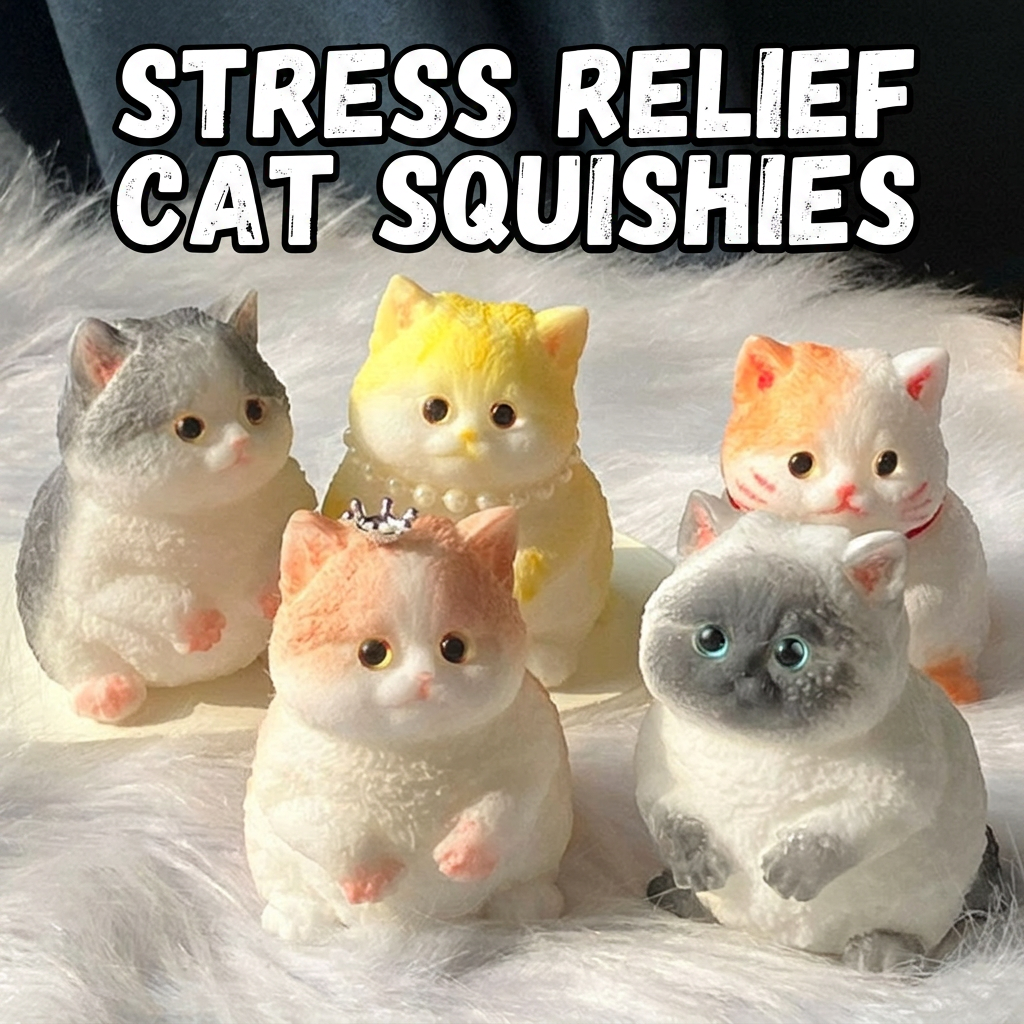 🎁 BUY 2 GET 1 FREE! 🐱 Soft &amp; Cuddly Cat – Stress-Relief Squeezable Toy ✨ Super Soft, Squishy &amp; Perfect for Relaxation 💖