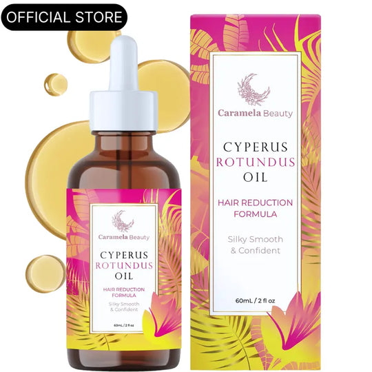 Caramela Beauty Cyperus Rotundus Huile pour la réduction naturelle des cheveux - 60 ml/2 oz