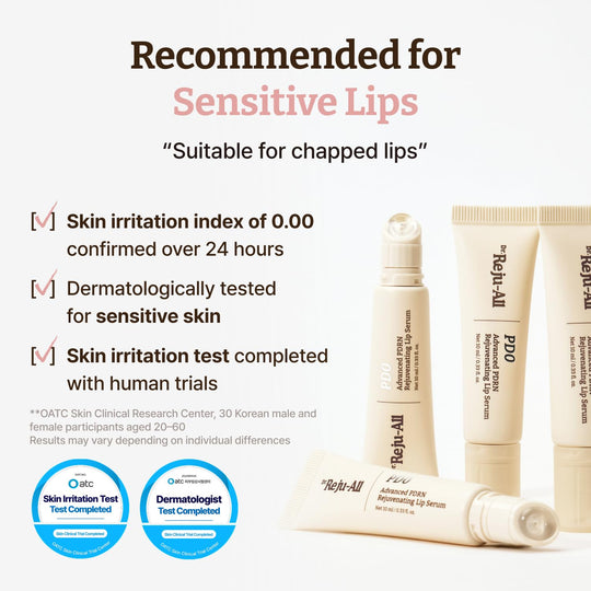 Dr. Reju-All Advanced PDRN - Rejuvenating Lip Serum - Moisturizing Lip Balm with Lipozip PDRN for Glossy, Dewy Lips - Gentle Exfoliating &amp; Smoothing Lip Moisturizer - Hibiscus &amp; Lactic Acid - 0.3 fl oz