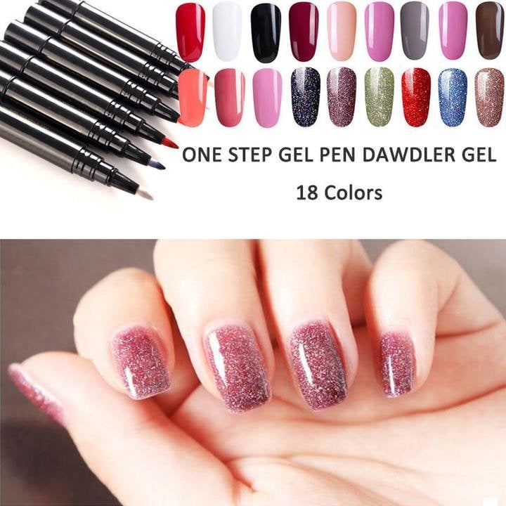 📢📢Limited Time Buy 1 Get 1 Free Only: £9.99‼️💅One Step Nail Gel Pen 🎁Free Gift -Mini Portable UV Nail Lamp✨