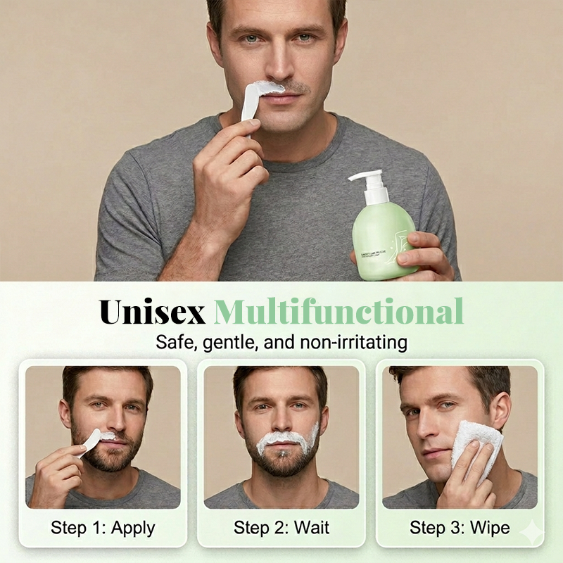 🧴 50% OFF NOW! 🪒 Gentle and Mild Set – Hair Removal Cream + Razor – Pain-Free for Sensitive Skin, No Dark Spots or Stubble 🌸
