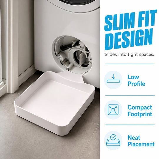 🔥 50% OFF TODAY! 🛠️ Universal Front-Load Washing Machine Drain Pan ✨ Heavy-Duty Leak Protection, Easy Installation &amp; Floor-Saving Design 💦🏡
