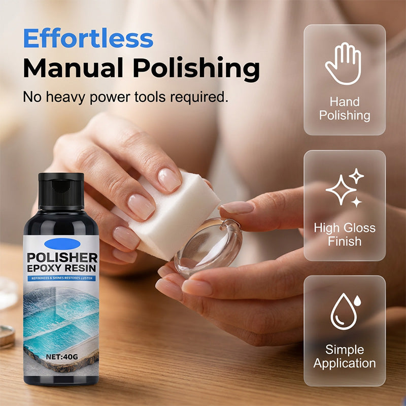 🥳2026 HOT SALE🥳🎉BUY MORE GET MORE FREE🎁 Epoxy Resin Polish – Restores dull resin to crystal‑clear high gloss. Removes scratches &amp; haze. Effortless hand polish! 🎨🌟