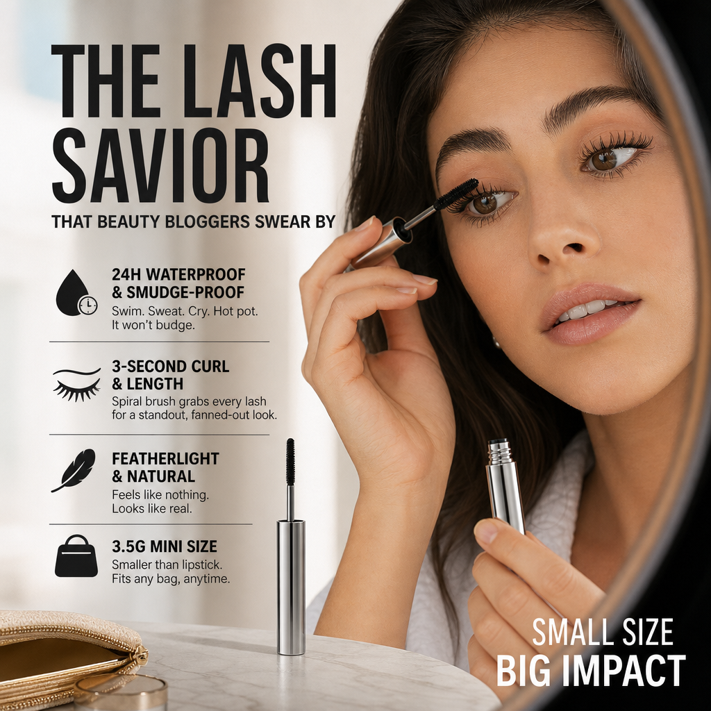 💐🔥 BUY 1 GET 1 FREE! 💥 Waterproof Curling &amp; Lengthening Mascara ✨ 24H Waterproof, Smudge-Proof, Volumizing &amp; Long-Lasting Curl 👁️💖