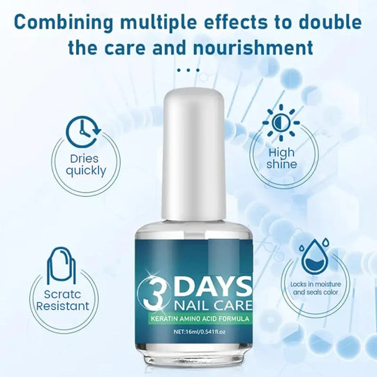 💝💅LAST DAY - BUY 1 GET 1 FREE!!💝3 Days Nail Care - Keratin Amino Acid Formula, Suitable for Soft and Fragile Nails