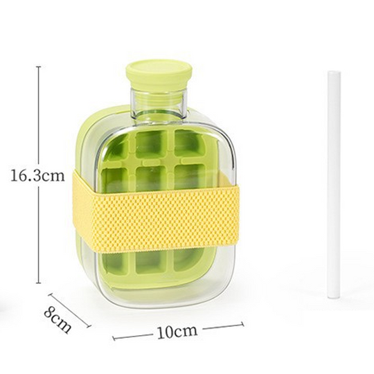 ❄️2-in-1 Ice Cube Maker Water Bottle Built-In Ice Tray, Food-Grade Silicone, Bpa-Free. Make Ice &amp; Store Water In One Bottle – Ideal For Gym, Office &amp; Travel! 🏋️‍♂️💼✈️